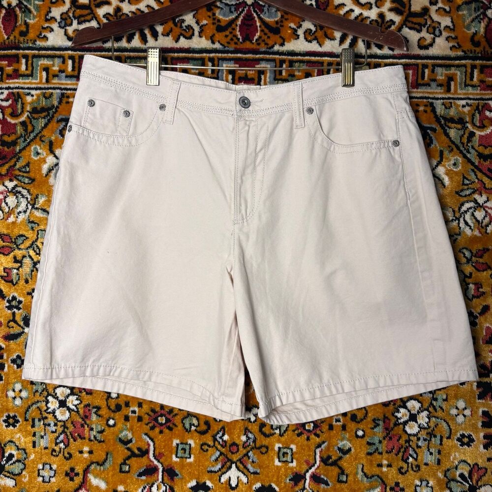 y2k Faded Glory Khaki 100% Cotton Shorts Size 14 Normcore, Utility